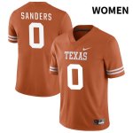 Texas Longhorns Women's #0 Ja'Tavion Sanders Authentic Orange NIL 2022 College Football Jersey JYN25P6D